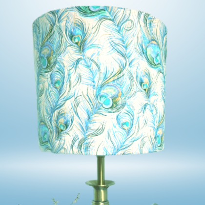 We use our fabrics to design lampshades in different shapes and sizes. here is 'Florentine's journey' as a 20cm drum table lamp, perfect for accent lighting.