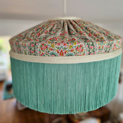 Et voila! here is one of our completed traditional lampshades.